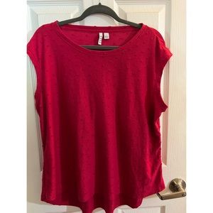 Elle red cap sleeve top